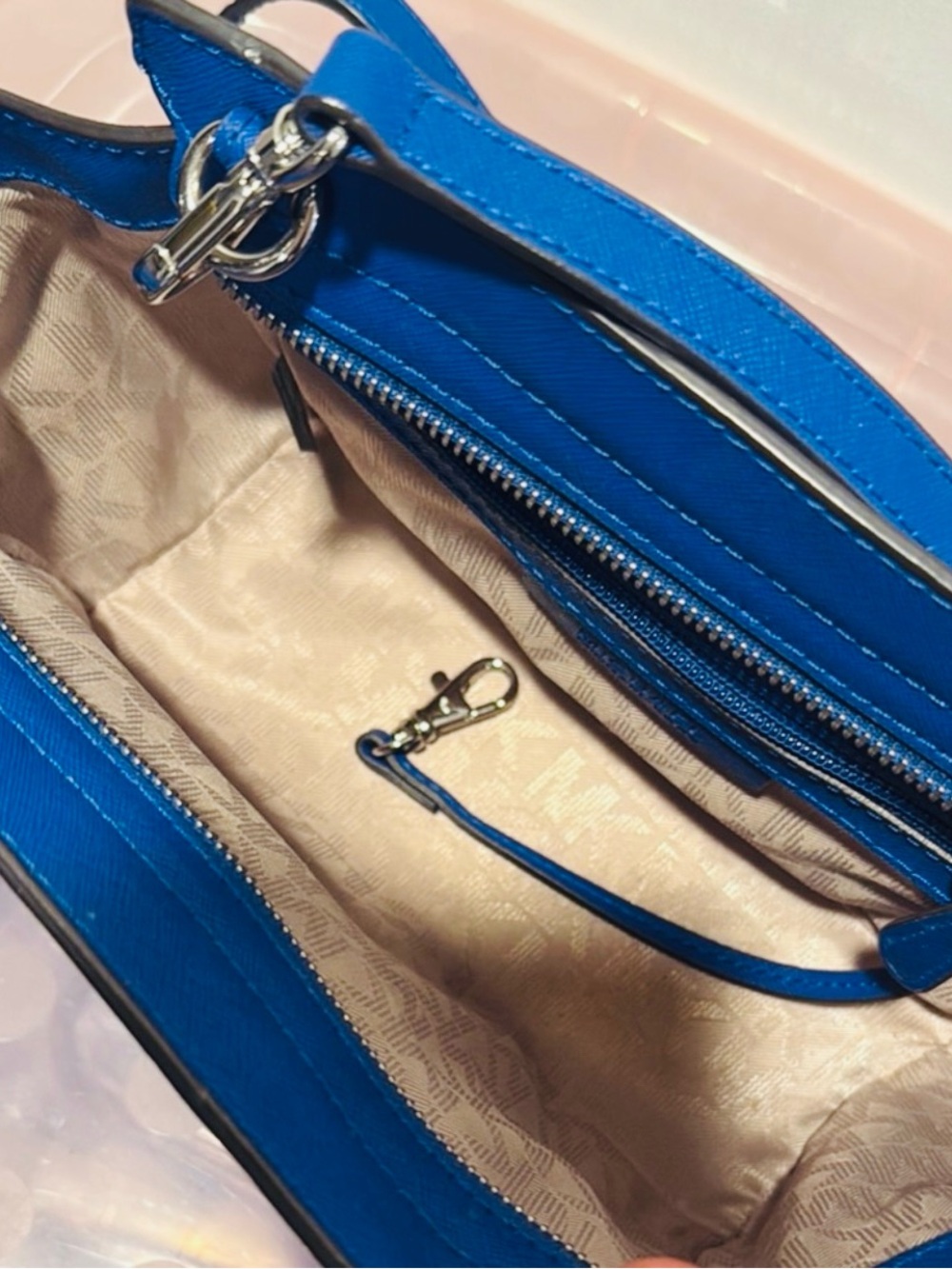 Michael Kors Royal Blue Studded Crossbody Bag - Picture 6 of 7